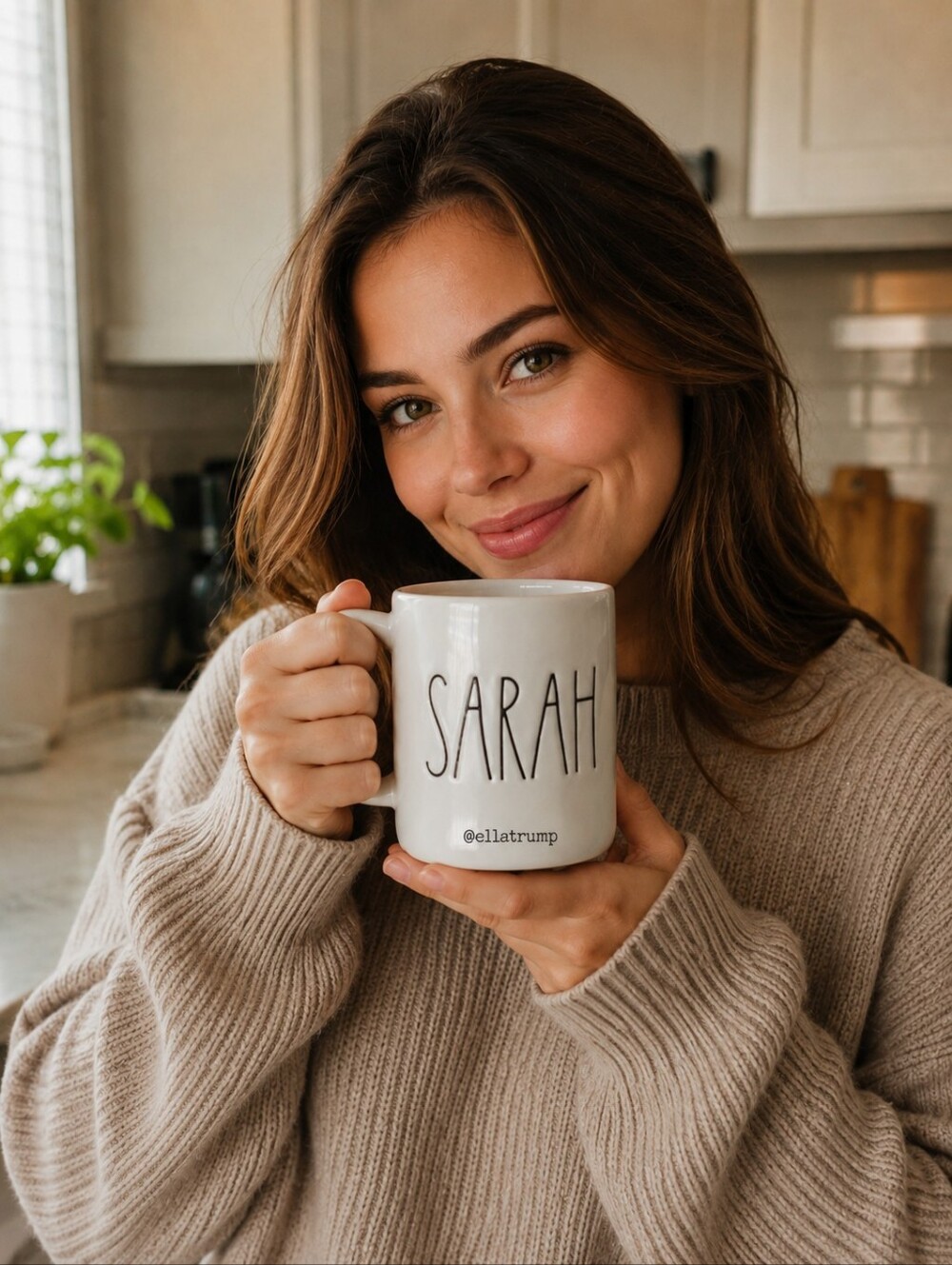 Rae Dunn White "Sarah" Name Series Mug